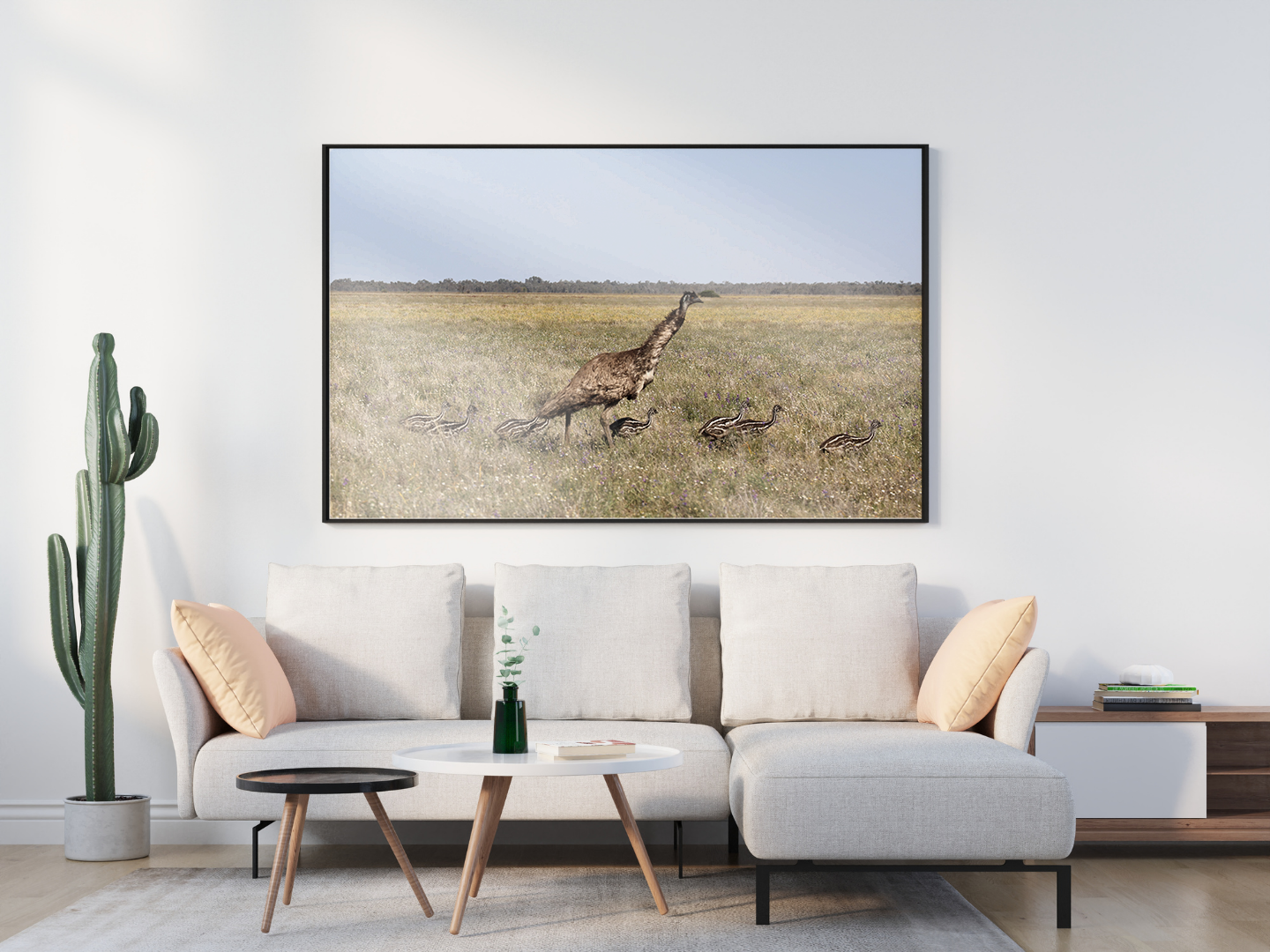 Emu Family original abstract contextualised office art modern decor photo print by Blair Montague Drake